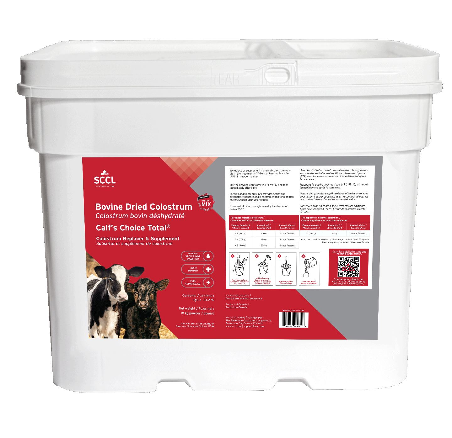 Cals-Choice-Total_CAN_10kg-pail_Front-comp
